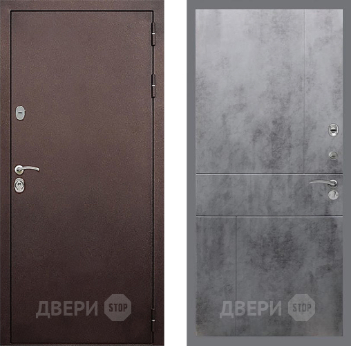 Дверь Стоп КЛАССИК Медь ФЛ-290 Бетон темный в Чехове