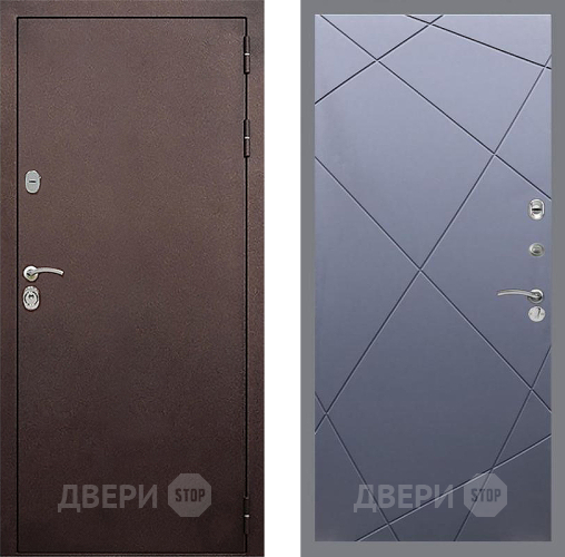 Входная металлическая Дверь Стоп КЛАССИК Медь ФЛ-291 Силк титан в Чехове