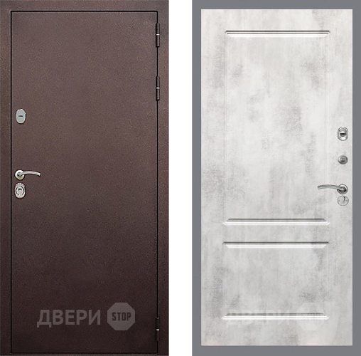 Дверь Стоп КЛАССИК Медь ФЛ-117 Бетон светлый в Чехове