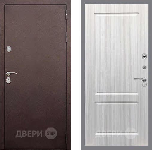 Входная металлическая Дверь Стоп КЛАССИК Медь ФЛ-117 Сандал белый в Чехове