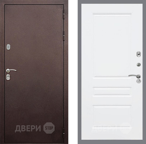 Входная металлическая Дверь Стоп КЛАССИК Медь ФЛ-243 Силк Сноу в Чехове