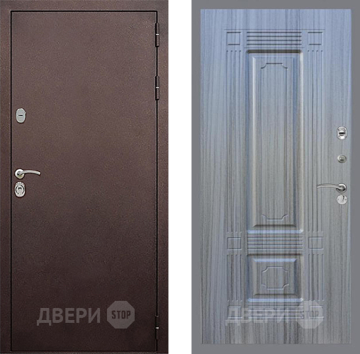 Входная металлическая Дверь Стоп КЛАССИК Медь ФЛ-2 Сандал грей в Чехове