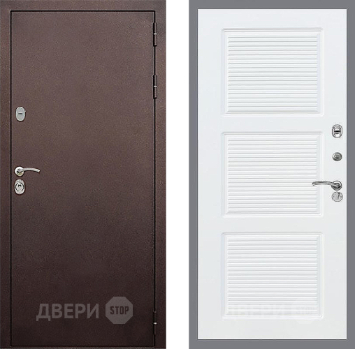 Входная металлическая Дверь Стоп КЛАССИК Медь ФЛ-1 Силк Сноу в Чехове
