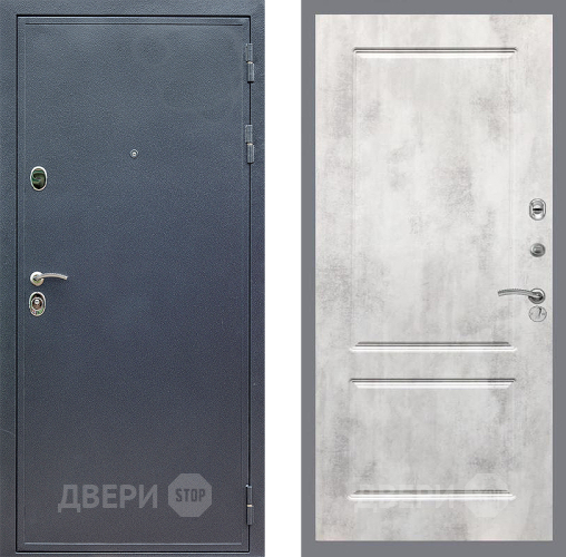 Входная металлическая Дверь Стоп СИЛЬВЕР ФЛ-117 Бетон светлый в Чехове
