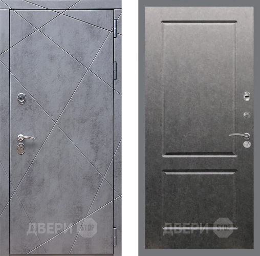 Дверь Стоп Лучи ФЛ-117 Штукатурка графит в Чехове