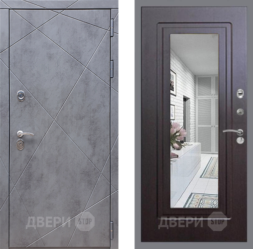 Дверь Стоп Лучи Зеркало ФЛ-120 Венге в Чехове