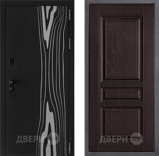 Входная металлическая Дверь Дверной континент ДК-12 ФЛ-243 Дуб шоколадный в Чехове