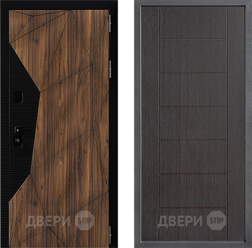 Входная металлическая Дверь Дверной континент ДК-11 ФЛ-Лайн Венге в Чехове