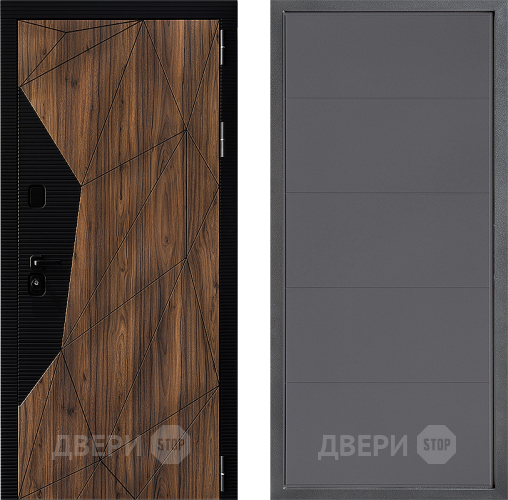 Входная металлическая Дверь Дверной континент ДК-11 ФЛ-649 Графит софт в Чехове