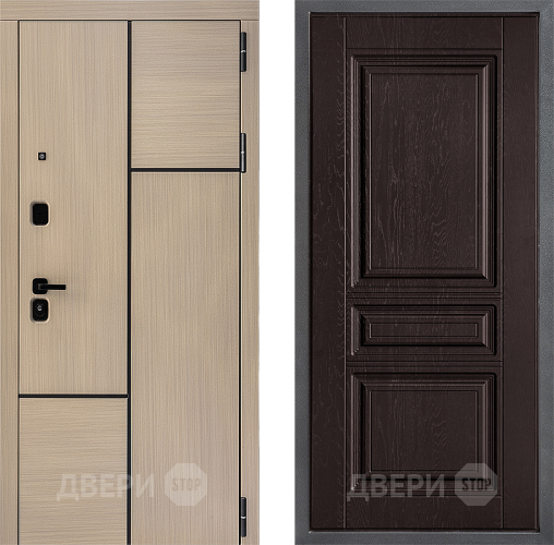 Входная металлическая Дверь Дверной континент ДК-14 ФЛ-243 Дуб шоколадный в Чехове