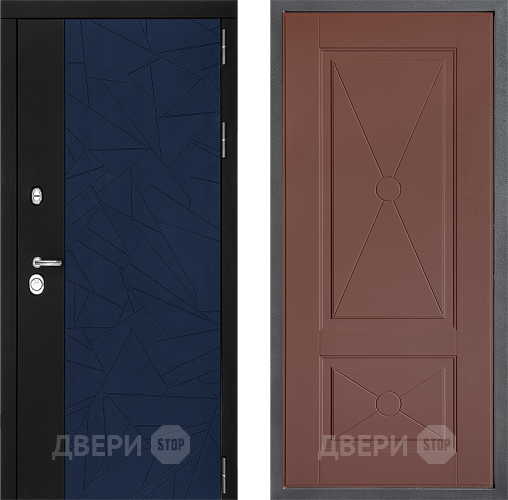 Входная металлическая Дверь Дверной континент ДК-9 ФЛ-617 Ясень шоколадный в Чехове