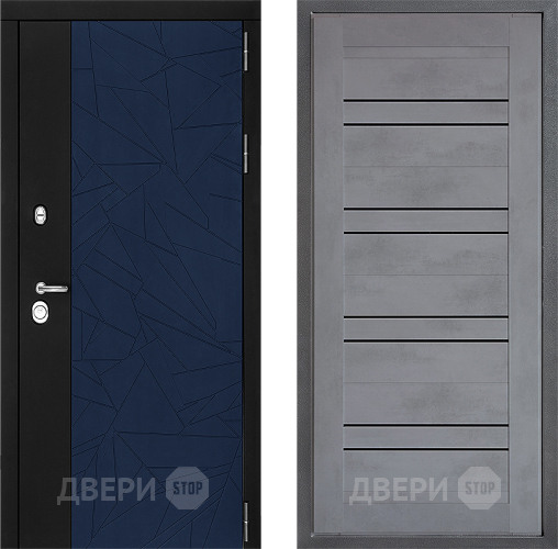 Входная металлическая Дверь Дверной континент ДК-9 ФЛ-49 Бетон серый в Чехове