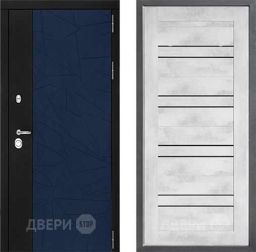 Входная металлическая Дверь Дверной континент ДК-9 ФЛ-49 Бетон снежный в Чехове