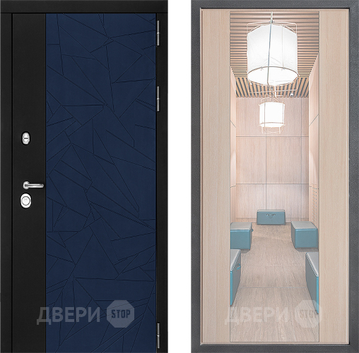 Входная металлическая Дверь Дверной континент ДК-9 ФЛЗ-1 Зеркало Капучино в Чехове