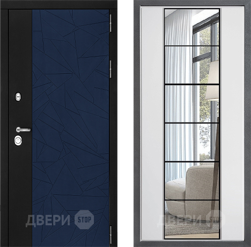 Дверь Дверной континент ДК-9 ФЛЗ-2 Зеркало Белый софт в Чехове