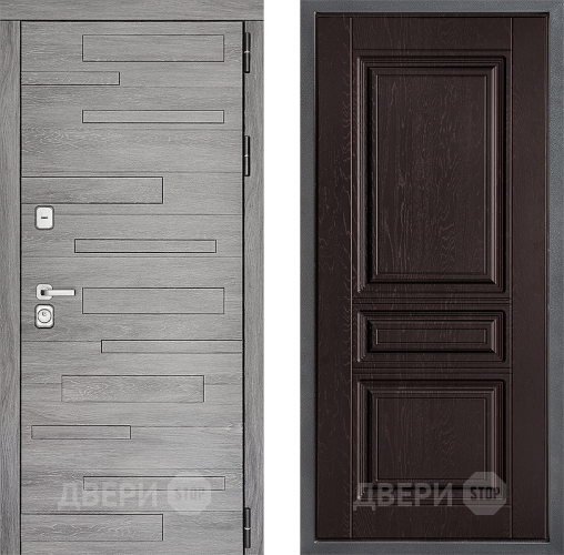 Входная металлическая Дверь Дверной континент ДК-10 ФЛ-243 Дуб шоколадный в Чехове