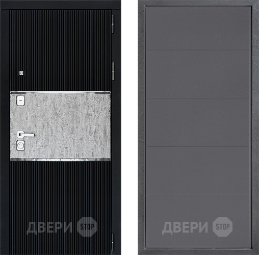 Входная металлическая Дверь Дверной континент ДК-13 ФЛ-649 Графит софт в Чехове