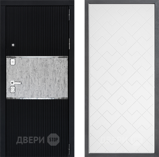 Входная металлическая Дверь Дверной континент ДК-13 ФЛ-Тиффани Белый софт в Чехове
