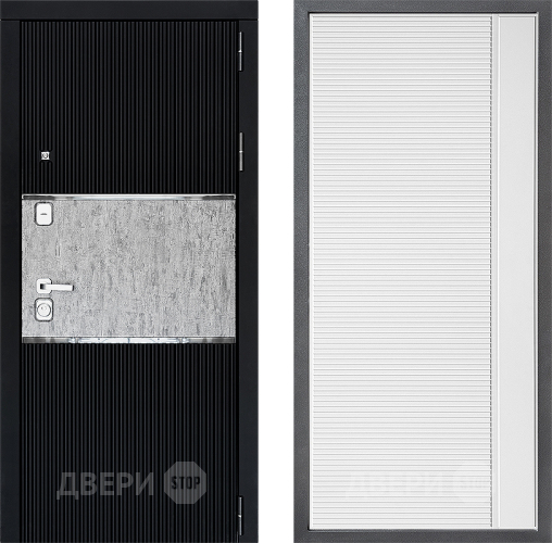 Входная металлическая Дверь Дверной континент ДК-13 ФЛ-757 Белое Стекло Софт милк в Чехове