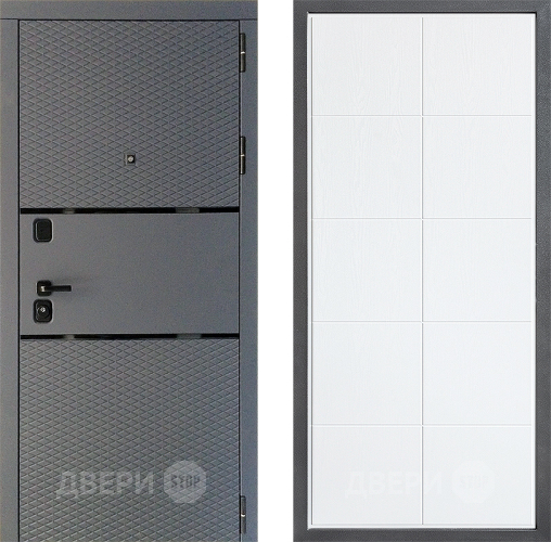 Дверь Дверной континент Диамант Дизайн ФЛ-Кватро Белое дерево в Чехове