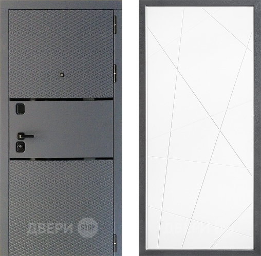 Входная металлическая Дверь Дверной континент Диамант Дизайн ФЛ-655 Белый софт в Чехове