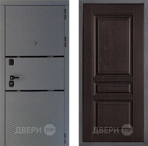Входная металлическая Дверь Дверной континент Диамант Дизайн ФЛ-243 Дуб шоколадный в Чехове