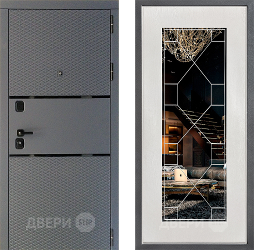 Дверь Дверной континент Диамант Дизайн ФЛ-Тиффани Зеркало Белое дерево в Чехове