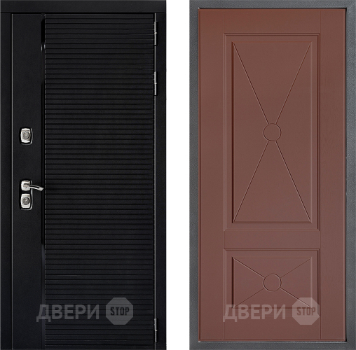 Входная металлическая Дверь Дверной континент ДК-1 ФЛ-617 Ясень шоколадный в Чехове