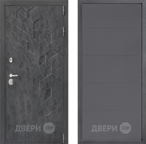 Входная металлическая Дверь Дверной континент ДК-3/713 ФЛ-649 Графит софт в Чехове