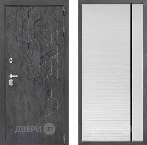 Дверь Дверной континент ДК-3/713 ФЛ-757 Черное Стекло Софт милк в Чехове