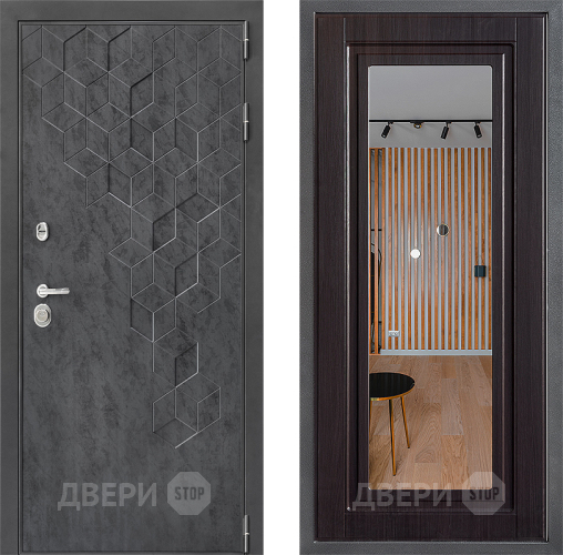 Дверь Дверной континент ДК-3/713 ФЛЗ Зеркало Венге в Чехове