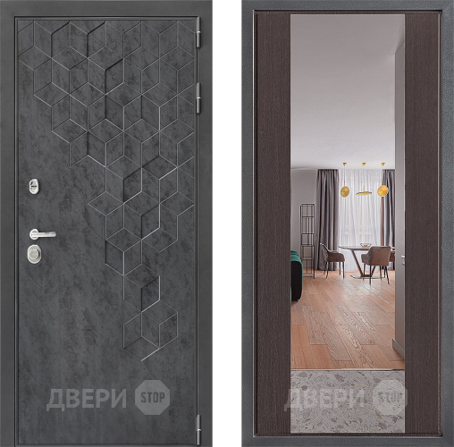 Дверь Дверной континент ДК-3/713 ФЛЗ-1 Зеркало Венге в Чехове