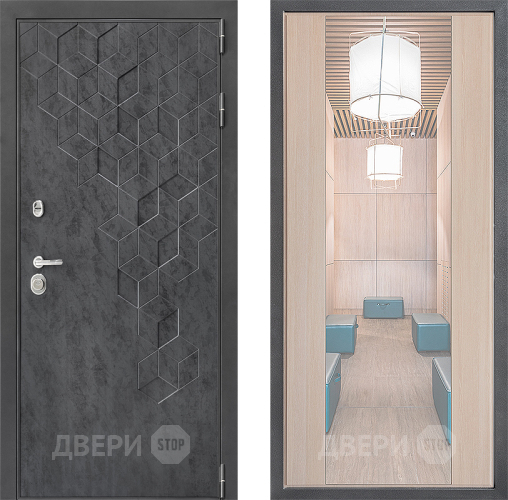 Дверь Дверной континент ДК-3/713 ФЛЗ-1 Зеркало Капучино в Чехове