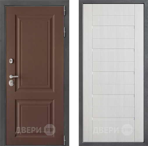 Входная металлическая Дверь Дверной континент ДК-3/729 ФЛ-70 Лиственница белая в Чехове