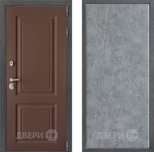Входная металлическая Дверь Дверной континент ДК-3/729 ФЛ-655 Бетон серый в Чехове