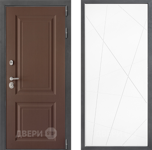 Входная металлическая Дверь Дверной континент ДК-3/729 ФЛ-655 Белый софт в Чехове