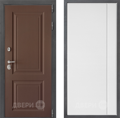 Входная металлическая Дверь Дверной континент ДК-3/729 ФЛ-757 Белое Стекло Софт милк в Чехове