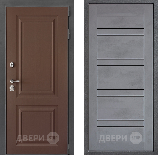 Входная металлическая Дверь Дверной континент ДК-3/729 ФЛ-49 Бетон серый в Чехове