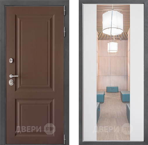 Дверь Дверной континент ДК-3/729 ФЛЗ-1 Зеркало Белый софт в Чехове
