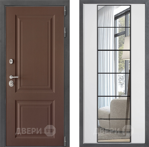 Дверь Дверной континент ДК-3/729 ФЛЗ-2 Зеркало Белый софт в Чехове