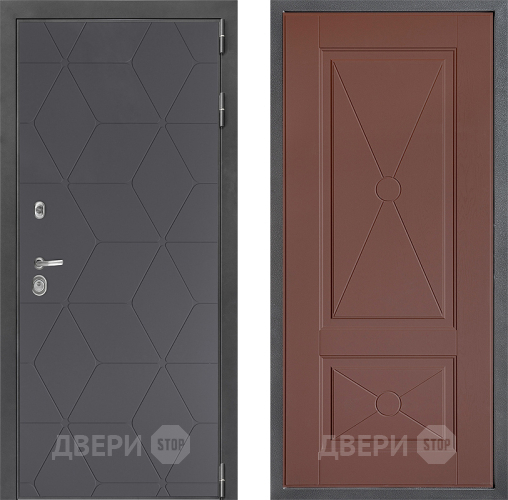 Входная металлическая Дверь Дверной континент ДК-3/744 ФЛ-617 Ясень шоколадный в Чехове