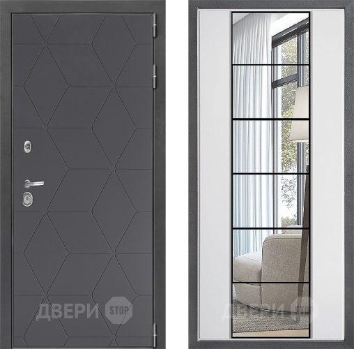 Дверь Дверной континент ДК-3/744 ФЛЗ-2 Зеркало Белый софт в Чехове