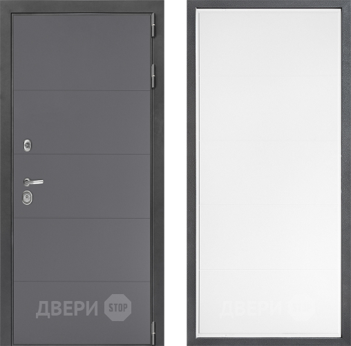 Входная металлическая Дверь Дверной континент ДК-3/649 ФЛ-649 Белый софт в Чехове