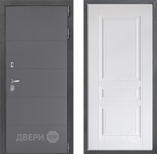 Дверь Дверной континент ДК-3/649 ФЛ-243 Альберо Браш серебро в Чехове