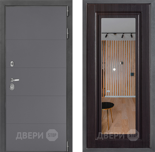 Дверь Дверной континент ДК-3/649 ФЛЗ Зеркало Венге в Чехове