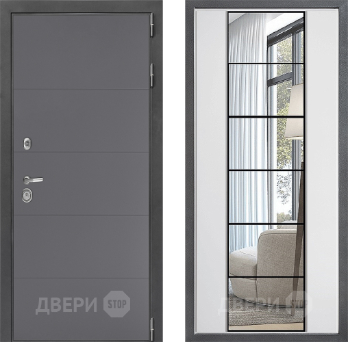 Дверь Дверной континент ДК-3/649 ФЛЗ-2 Зеркало Белый софт в Чехове