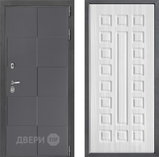 Входная металлическая Дверь Дверной континент ДК-3/606 ФЛ-183 Сандал белый в Чехове