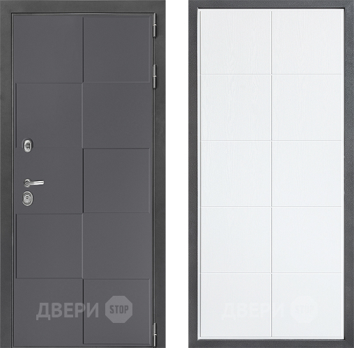 Входная металлическая Дверь Дверной континент ДК-3/606 ФЛ-Кватро Белое дерево в Чехове