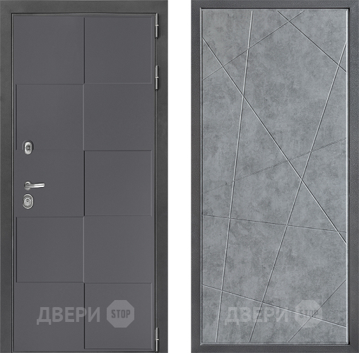 Входная металлическая Дверь Дверной континент ДК-3/606 ФЛ-655 Бетон серый в Чехове