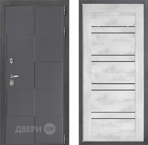 Входная металлическая Дверь Дверной континент ДК-3/606 ФЛ-49 Бетон снежный в Чехове